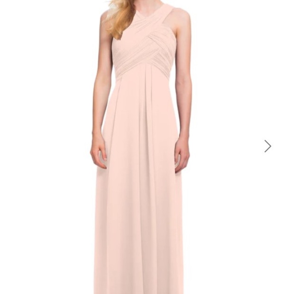 Bill Levkoff PLUS SIZE Cross Neck Bridesmaid Dress Petal Pink